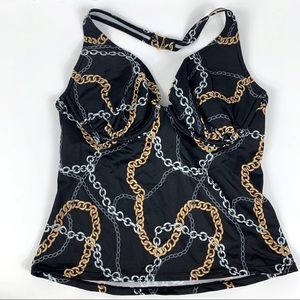 Victoria’s Secret Black Chain Tankini Size 34D
